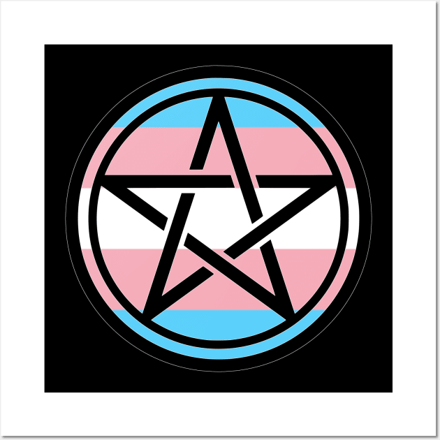 Large Print Pentacle LGBT Flag Transgender Wall Art by aaallsmiles